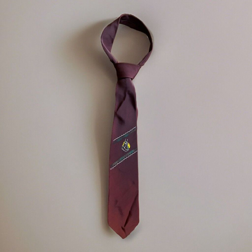 Men’s Vintage Fashion Hand Painted Necktie Brown Ombré With Donkey By Norwood